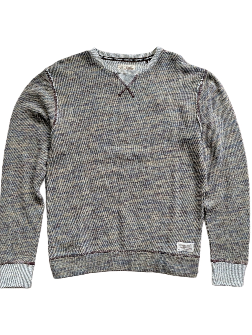 Third & Army Mens Yellow Gray Deadstock Pullover Crewneck Sweatshirt NWT Medium